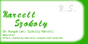 marcell szokoly business card